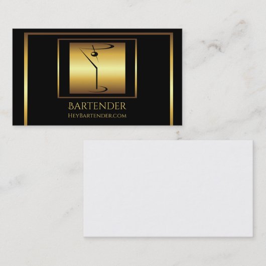 Logo van goudmartini visitekaartje (Voorkant / Achterkant)