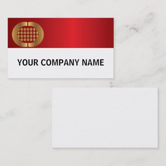 Logo van goudplatte Visitekaartjes (Voorkant / Achterkant)