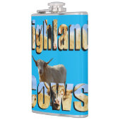 Logo van het Afbeelding van de hoge Koe, Heupfles (Links)