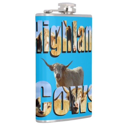 Logo van het Afbeelding van de hoge Koe, Heupfles (Rechts)