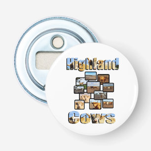 Logo van het Afbeelding van de hoge Koeien, Button Flesopener