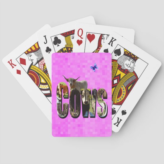 Logo van het Afbeelding van de koe met hoge Koe, Pokerkaarten (Achterkant)