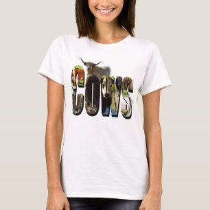 Logo van het Afbeelding van de koe met Koeien, T-shirt