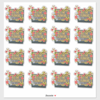 Logo van het All the Flowers Festival Sticker
