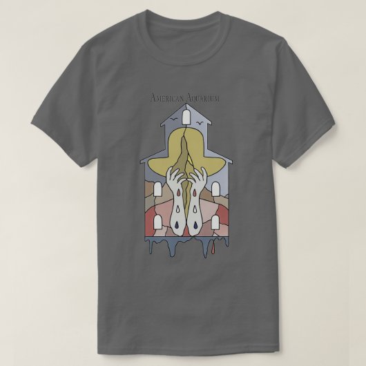 Logo van het Amerikaanse Aquarium House T-shirt (Design voorkant)