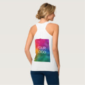 Logo van het Bedrijfs van de vrouw van de Tanktop  (Volledige Achterkant)