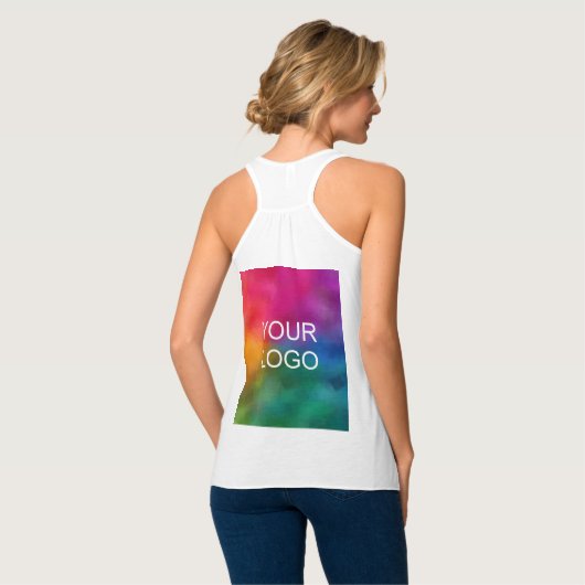 Logo van het Bedrijfs van de vrouw van de Tanktop  (Volledige Achterkant)