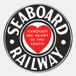 Logo van het hart van de zeescheepvaart ronde sticker