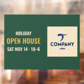 Logo van het Holiday Open House-bedrijf Raamsticker (Vel 2)