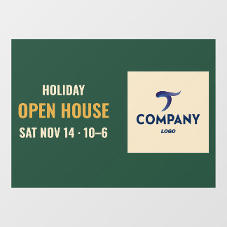 Logo van het Holiday Open House-bedrijf Raamsticker