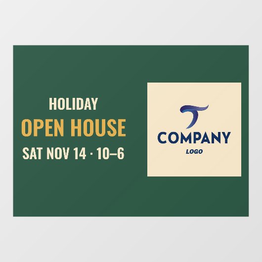 Logo van het Holiday Open House-bedrijf Raamsticker (Vel)