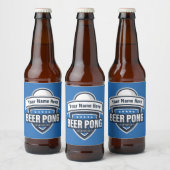 Logo van het  kampioenschap beer Pong Bier Etiket (Flessen)