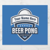 Logo van het  kampioenschap beer Pong Bier Etiket (Enkel label)