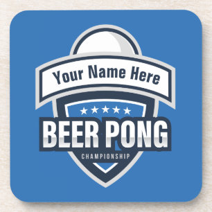Logo van het  kampioenschap beer Pong Bier Onderzetter