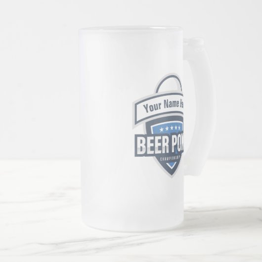 Logo van het  kampioenschap beer Pong Matglas Bierpul (Voorkant rechts)