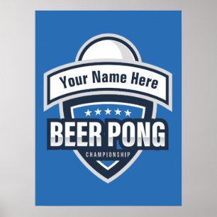 Logo van het  kampioenschap beer Pong Poster
