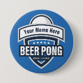 Logo van het kampioenschap beer Pong Ronde Button 7,6 Cm (Voorkant)