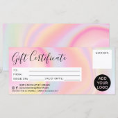 Logo van het marmer-roze cadeaubon voor regenboog (Voorkant / Achterkant)