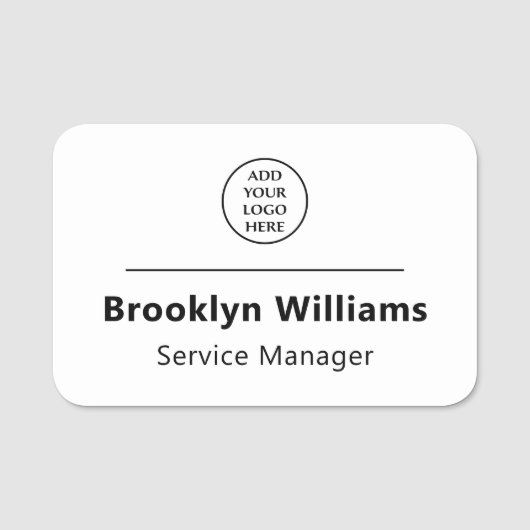 Logo van het moderne bedrijf Bedrijfsfunctie Medew Naamplaatje (Voorkant)