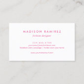 Logo van het Monogram van de Roze Make-up & van Visitekaartje (Achterkant)