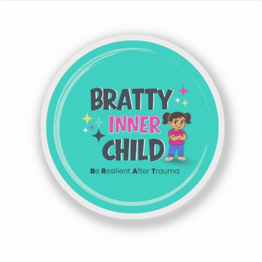 Logo van het ondeugende innerlijke kind  sticker (Voorkant)