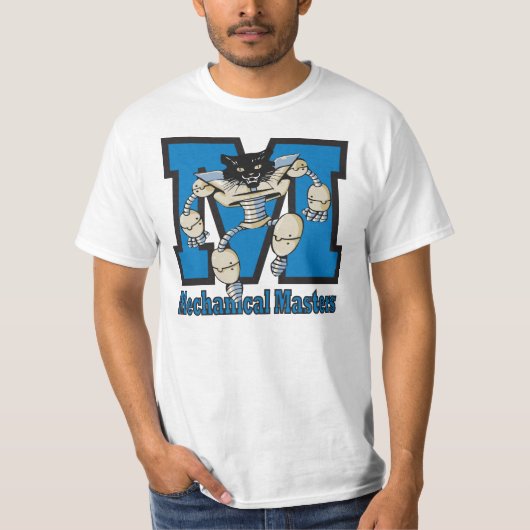 Logo van het roboticateam van de middelbare school t-shirt (Voorkant)