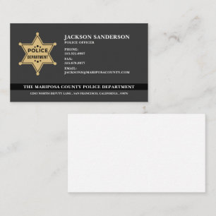 Logo van het sheriff politie departement voor hand visitekaartje