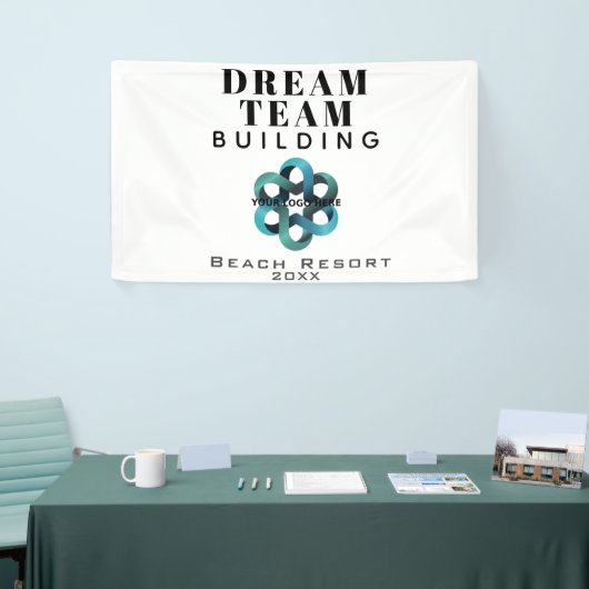 Logo van het team dat Dream Team bouwt Spandoek (Beurs)