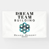 Logo van het team dat Dream Team bouwt Spandoek (Horizontaal)