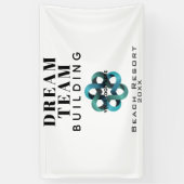 Logo van het team dat Dream Team bouwt Spandoek (Verticaal)