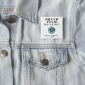 Logo van het Team van het team van Dream Vierkante Button 5,1 Cm (In situ)