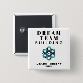 Logo van het Team van het team van Dream Vierkante Button 5,1 Cm