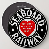 Logo van het treinspoor ronde button 6,0 cm (Voorkant /achterkant)