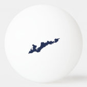 Logo van het viseiland Ping Pong Ball - marine (Voorkant)
