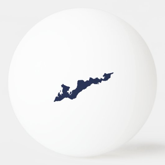 Logo van het viseiland Ping Pong Ball - marine (Voorkant)