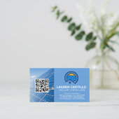 Logo van het zonnepaneel van het huis | QR-Visitek Visitekaartje (Staand voorkant)