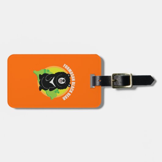 Logo van het zwarte beer van Formosan (Taiwan) Bagagelabel (Voorkant horizontaal)