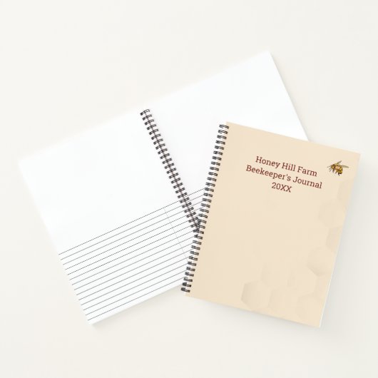 Logo van honingbijen notitieboek (Binnen)