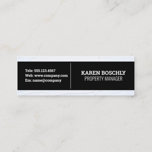 Logo van hypotheekhuis mini visitekaartje (Achterkant)