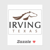 Logo van Irving, Texas, VS Sticker (Vel)