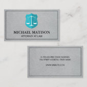 Logo van Justitia Visitekaartje (Voorkant / Achterkant)