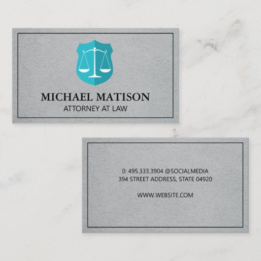 Logo van Justitia Visitekaartje (Voorkant / Achterkant)