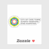 Logo van Kaapstad, de Republiek Zuid-Afrika Sticker (Vel)
