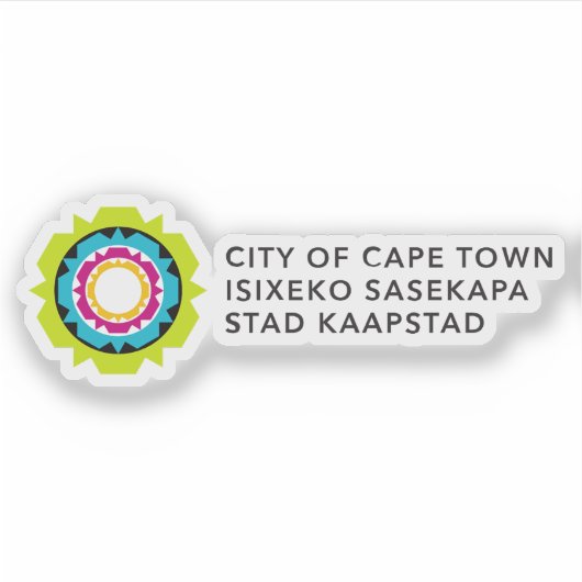 Logo van Kaapstad, de Republiek Zuid-Afrika Sticker (Voorkant)