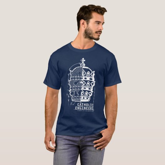 Logo van katholieke ingenieurs - T-shirt van Manne (Voorkant volledig)