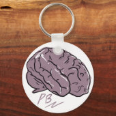 Logo van kunststofbrein sleutelhanger (Voorkant)