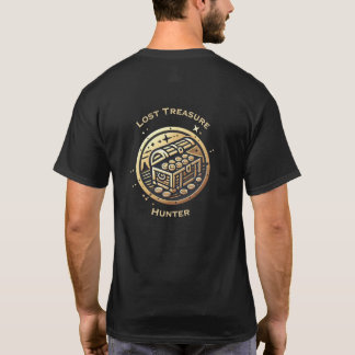 Logo van Lost Treasure Hunter met tekst op de acht T-shirt