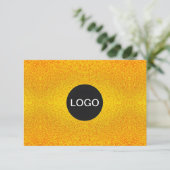 Logo van luxemerken, elegante gouden cadeaubon (Staand voorkant)