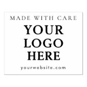 Logo van 'Made with Care' website zakelijk Rubberstempel (Afrduk)