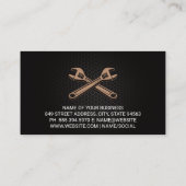 Logo van mechanische garage | Grafisch ontwerp spo Visitekaartje (Achterkant)